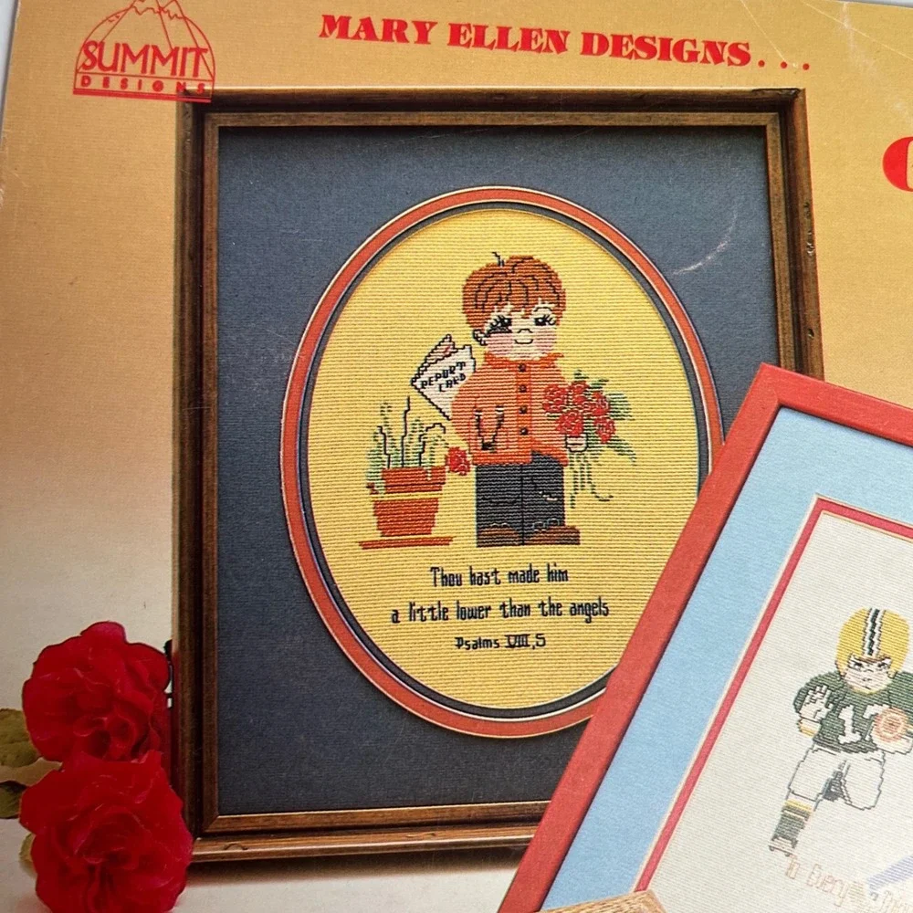 Mary Ellen Designs The Good Book Says Cross Stitch‎ Patterns 1983 Summit Designs